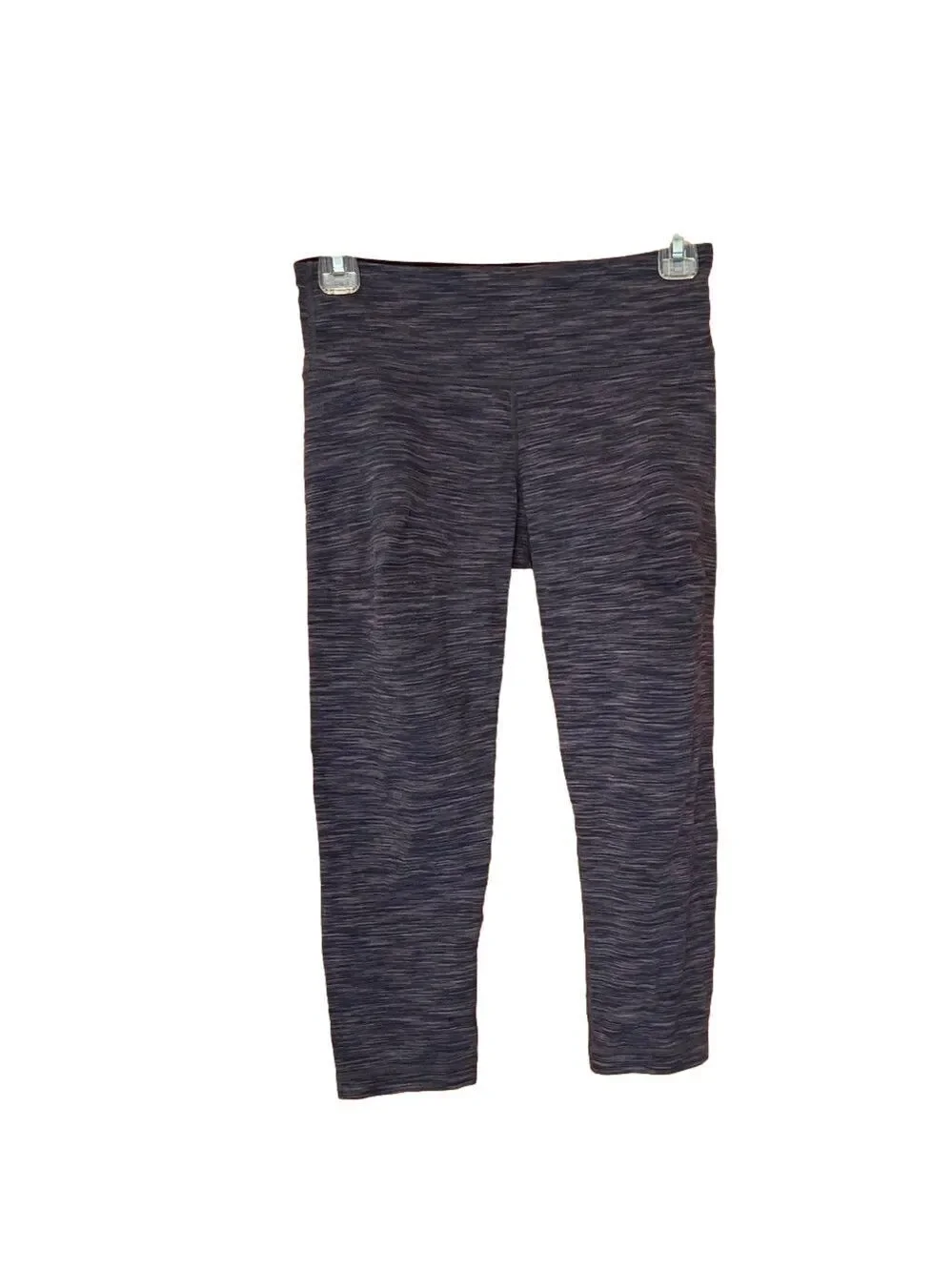 Lululemon Capri Cropped Heathered Gray/Purple Leggings Size 6
